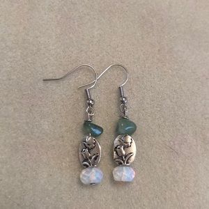 Awesome gemstone earrings silver